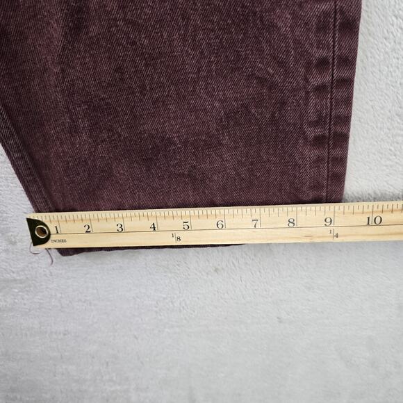 Levis 501xx Jeans Mens 42x32 (Actual 40x29) Maroon Denim Straight Leg Grunge - Picture 13 of 15